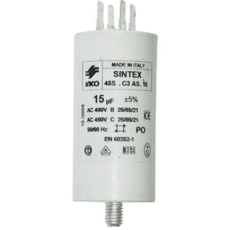 CONDENSATEUR PERMANENT 15µF 450V pour LAVE LINGE - 333605