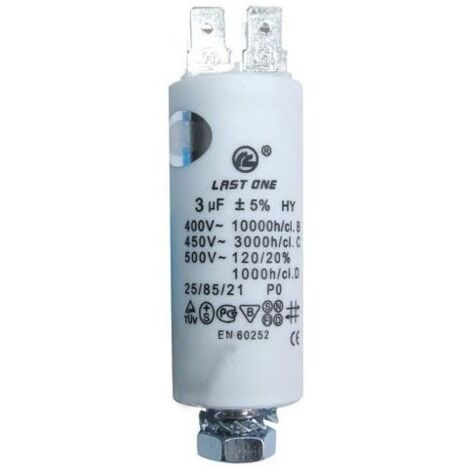 Condensateur Permanent 3 Mf 450v 9010426 Pour LAVE LINGE