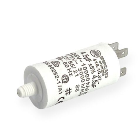 Condensateur permanent 4,5µF à cosses - Ø28x55mm - DUCATI