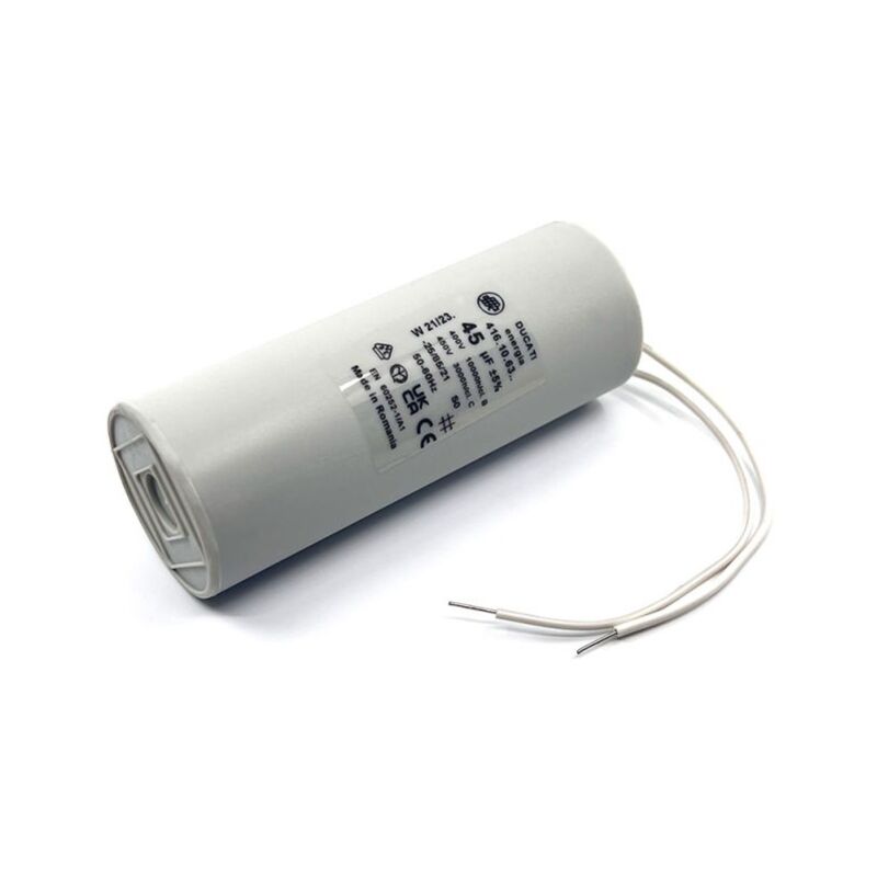 Condensateur Permanent 2,5 µF DUCATI - Fonds Plat - 25x49 Mm - Avec Fils - Neuf