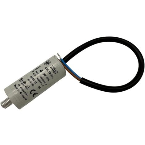 DUCATI ENERGIA Condensateur permanent 4µF à câble - Ø25x55mm - DUCATI