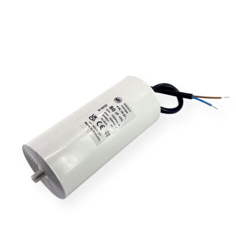 Condensateur permanent 80µF à câble - Ø55x120mm - DUCATI