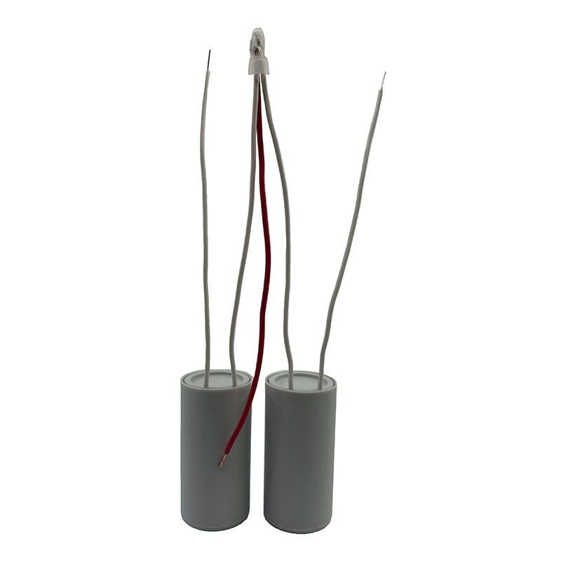 Condensateur permanent à double capacité 1,5µF / 3µF (assemblage de 2 condensateurs)