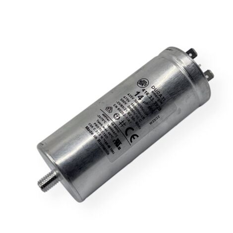 Condensateur permanent aluminium 14µF à cosses faston simple - Ø40x98mm - DUCATI