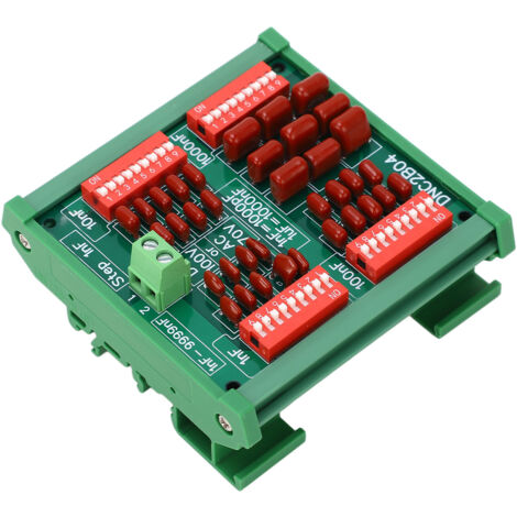 Condensateur réglable 4 chiffres 1nF, film polypropylène 100V DC 70V AC, module DNC2B04 pour rail DIN