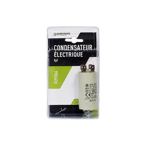 Condensateur Universel 8uf Fixation M8 Diamètre 30 Mm, Hauteur 84 Mm. (sous Coque).