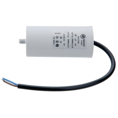 Condensatore 25µF 250V con cavo e codolo DUC416044247 per motori