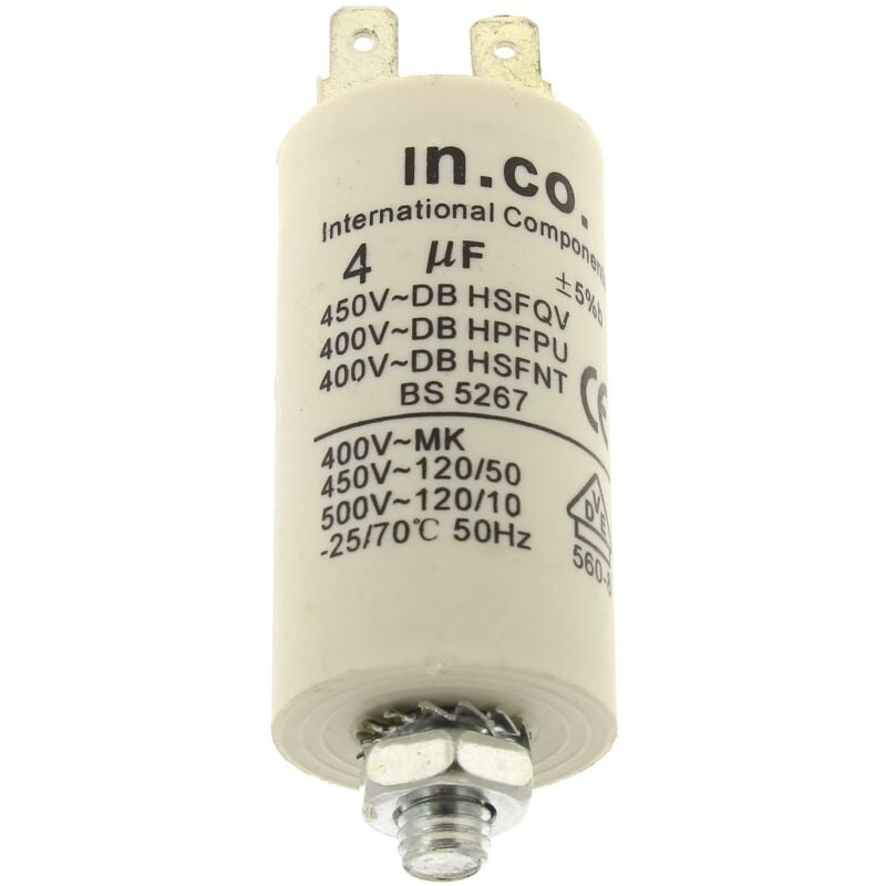 Condensatore 4µf 400v per lavastoviglie Bosch