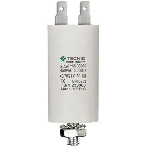 Condensatore capacitore 2,5µf 2,5uf 2,5 µf 450v 50/60hz
