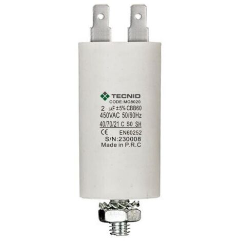 Condensatore 20 UF Per Motori Elettrici - Con Cavi Isolati Da 150mm - Foto 2