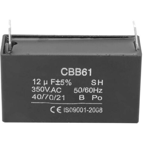 Condensatore CBB61 per generatore a benzina, condensatore di avviamento del motore dell'aria condizionata 350 V CA 12 UF