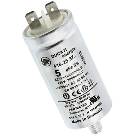 CONDENSATORE DUCATI 5MF 5,0UF-475V FASTON 6,3MM ASCIUGATRICE