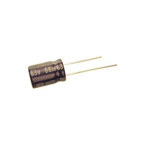 Condensatore elettrolitico 68uf 63v 105Âºc Dimensioni 8x12mm Eeufc1j680 68mf63v105/radiale