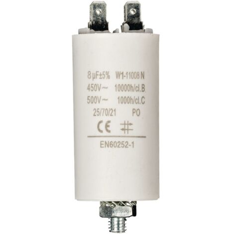 Condensatore Fixapart W1-11008N 8,0 uf / 450 V + Aarde