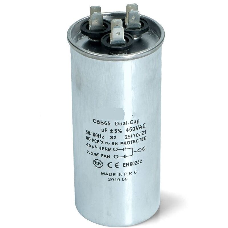 Image of Condensatore In Metallo Per Condizionatore 40+5 Uf 450v -- At 00230355