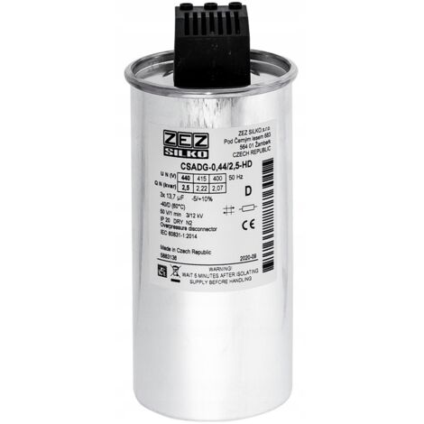 Condensatore ZEZ-Silko 2,5kvar 440V Cn=3x13,70μF In=3x3,28A