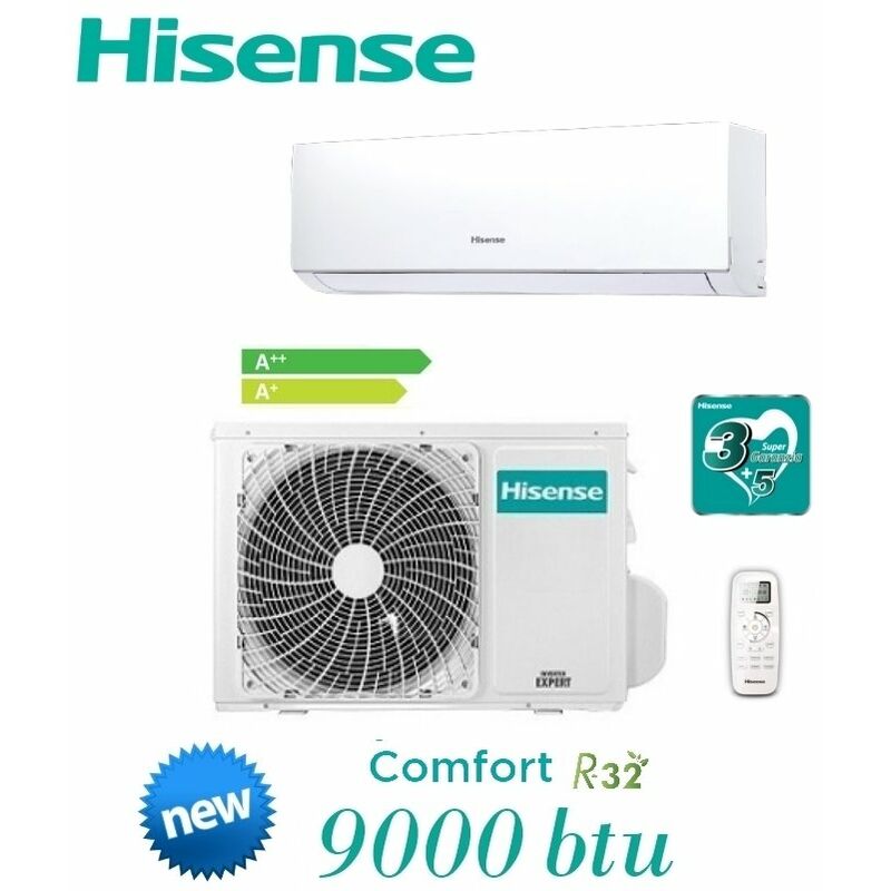Condizionatore Climatizzatore Inverter 9000btu Hisense New Comfort Dj25ve00g Hisense Us 2891
