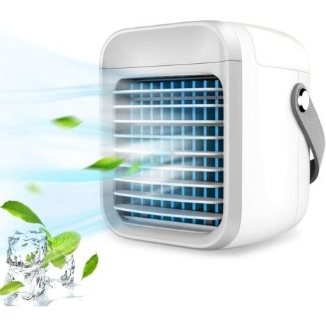 Condizionatore d'aria portatile silenzioso, condizionatore d'aria portatile, raffrescatore d'aria portatile, condizionatore d'aria portatile da tavolo da 300 ml, ventilatore umidificatore d'aria, batt