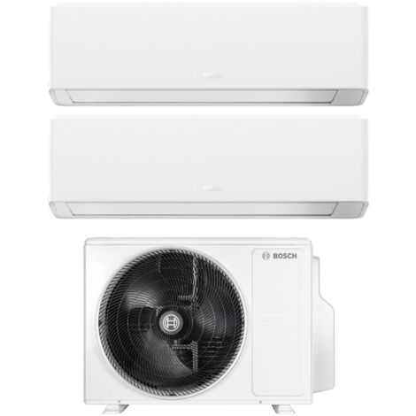 Condizionatore Dual Split Bosch Climate 7000i White 7+18 con 5000M 53/2 E R-32 Wi-Fi Integrato