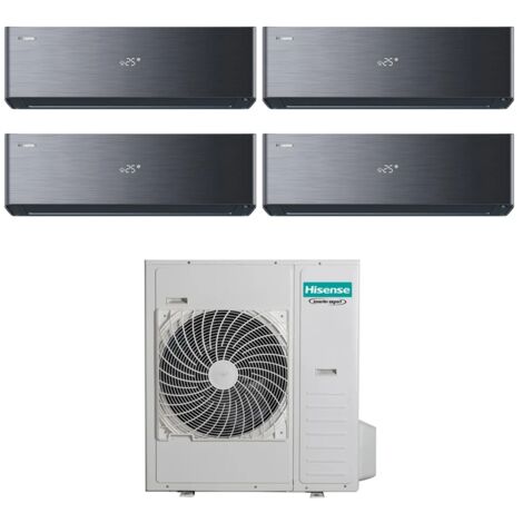 Condizionatore Hisense Quadri Split Inverter  ENERGY PRO X BLACK 9+9+9+12 con 5AMW105U4RQC R-32 Wi-Fi Integrato