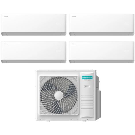 Condizionatore Hisense Quadri Split UNI HB 9+12+12+12 con 5AMW105U4RQC R-32 Wi-Fi Integrato