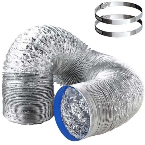 DOMUX Tubo Di Scarico Flessibile In Alluminio, Tubo Di Ventilazione, Diametro 102 Mm, Lunghezza 3 M, Per Ventilatore, Estrattore E VMC, Tubo Flessibile In Alluminio - Foto 8