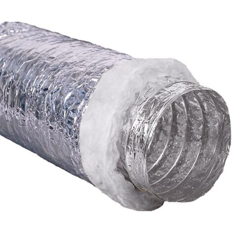 Conducto flexible multicapa de aluminio con aislamiento afónico Conducto microperforado de aluminio con aislamiento de poliéster