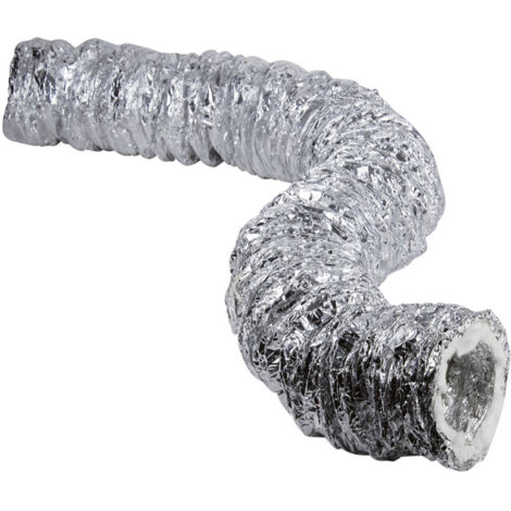 Conduit aluminium souple isolé - Ouate de polyester 25mm Ø160 - 10m
