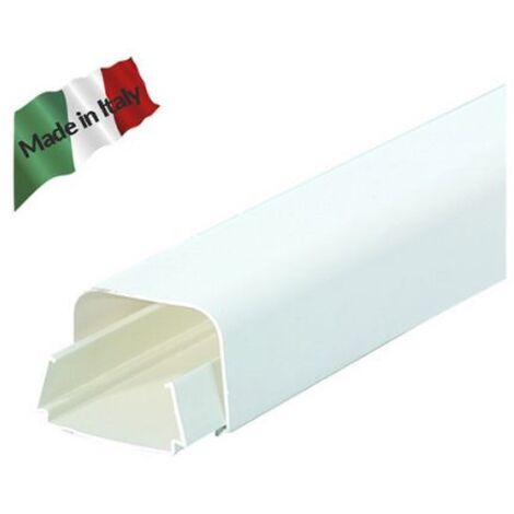 Conduit climatique EURO PLUS 65x50 mm 2 mètres – PVC rigide stabilisé UV – Température de fonctionnement -20° à 60°C – Pour systèmes de climatisation – Vecamco