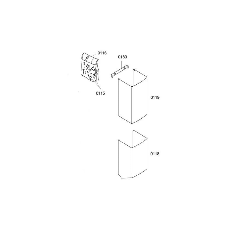 Bosch - conduit d aeration superieur rep 0119 pour hotte ...