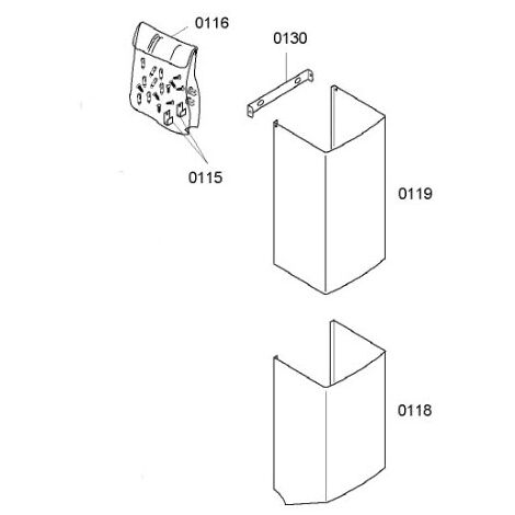 CONDUIT D AERATION SUPERIEUR REP 0119 POUR HOTTE BOSCH - 00239278