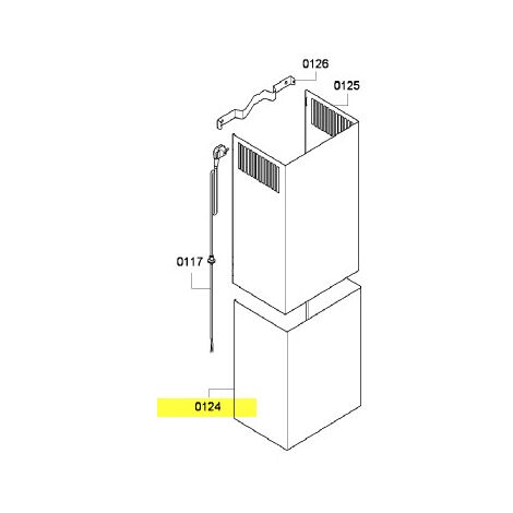 CONDUIT D AIR INFERIEUR pour HOTTE SIEMENS - 00681547