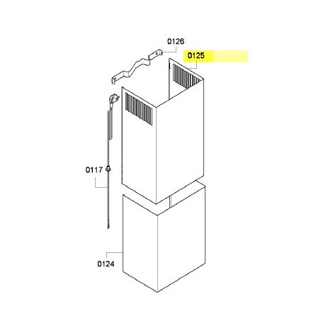 CONDUIT D AIRE SUPERIEUR pour HOTTE SIEMENS - 00681548