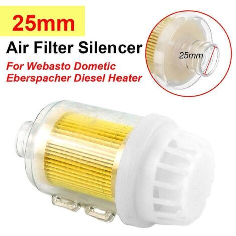 Conduit d'admission d'air 25 mm pour chauffage de stationnement diesel Webasto Eberspacher, noir, avec filtre, buse et silencieux - 3