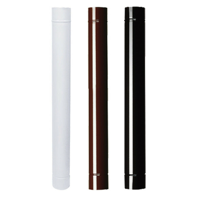 Tube émaillé pour poêles, diamètre 100 mm, longueur 10 cm, couleur marron.