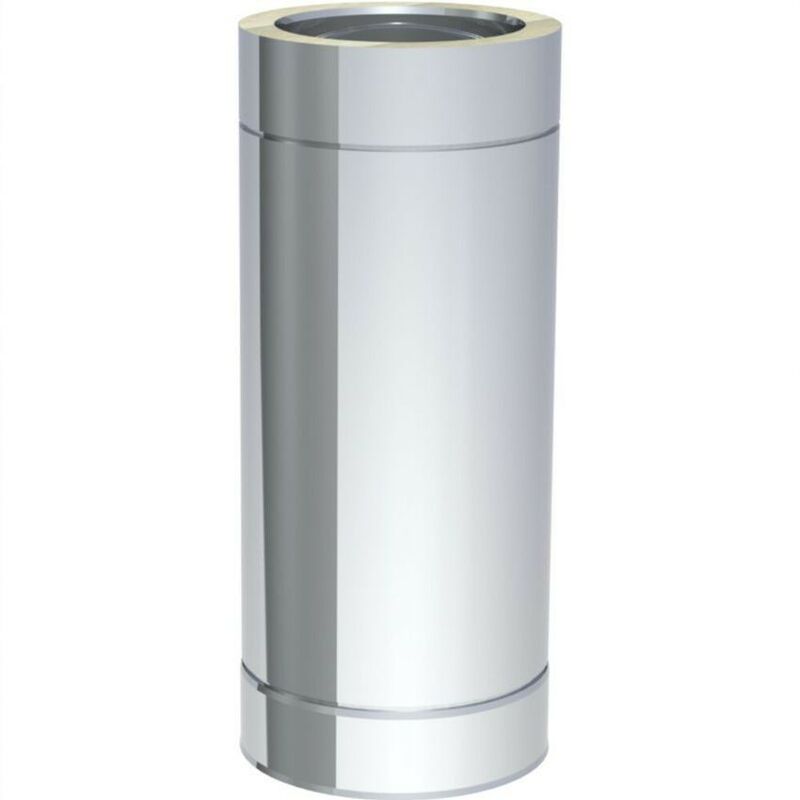 Conduit de fumée Ø 150 mm élément droit 500 mm