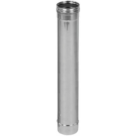 Conduit de fumée étanche 1000mm Ø80 inox AISI 316 – Système CLICK sans collier d'union – Pour appareils à combustible granulés, gaz, fioul – Bofill
