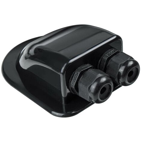 Conduit de toit routier monobloc pour camping-car, bateau et caravane (noir) - 1194cm