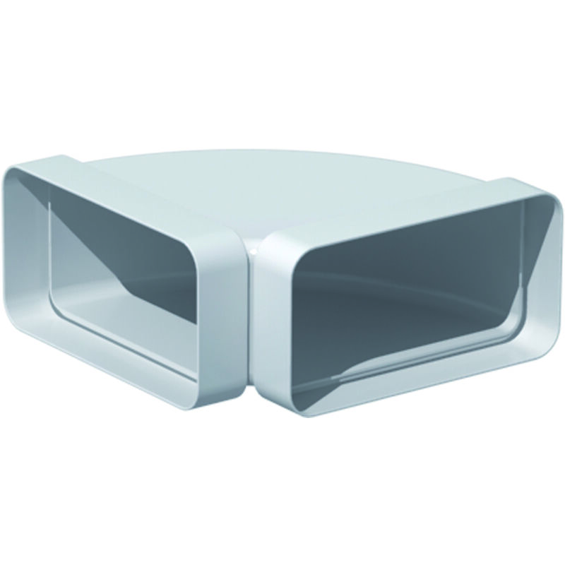 Unelvent - coude plat pvc rigide - 90 degrès horizontale - 55 x 220 mm