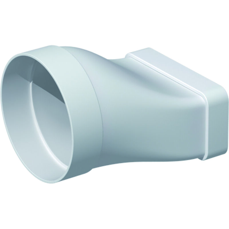 Manchon plat pvc rigide - rectangulaire 55 x 220 mm vers rond 125 mm