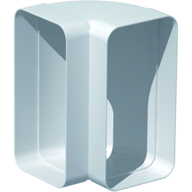 Unelvent - coude plat pvc rigide - 90 degrès verticale - 55 x 220 mm