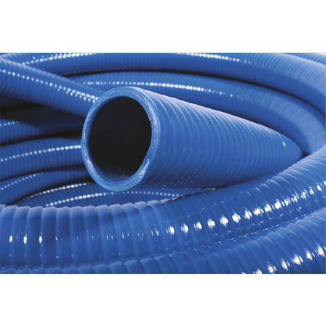 Conduit flexible RS PRO PVC, renforcé Bleu, longueur 5m, rayon de courbure 113mm ( Prix pour 1 )