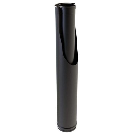 Conduit Isolé 1M TEN Duo pour Chaudières à Bois ou à Gaz Inox 316 Noir - 550115
