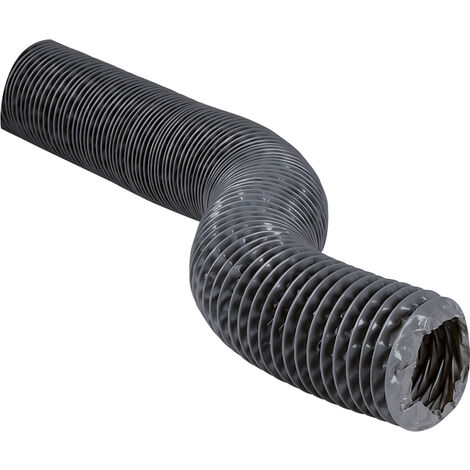 Gaine Ventilation Flexible PVC 125mm - Longueur 3m, Pour Hotte, Salle De Bain, Sèche-linge, Extraction Air