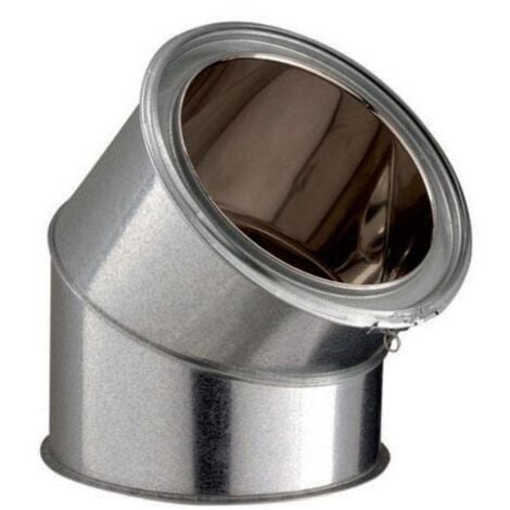 Conduit poujoulat interieur inox/galva element de coude 45° dn 230