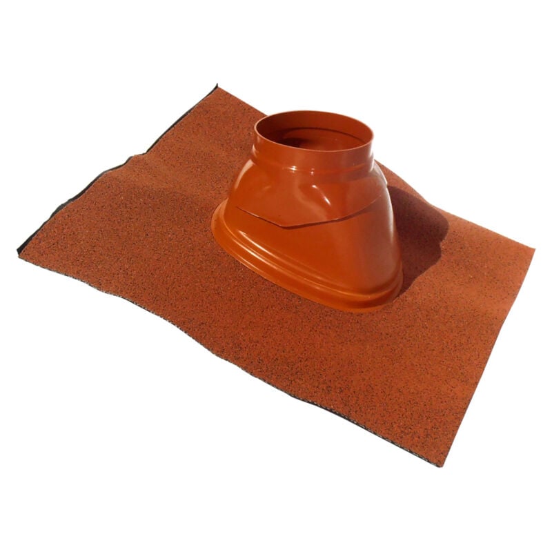 Solin Ubiflex pour terminaux verticaux ø 60/100mm et 80/125mm Ocre - pour toit en pente de 25 à 45°