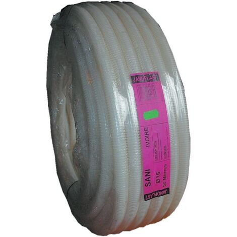 Conduit PVC 13 annelé ICO3 Sanitaire C 100ML protection des conduités sanitaires ELYDAN 100703