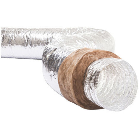 Conduit souple alu isolé phonique Ecosoft 25mm classé M0 D80mm Lg10000mm NATHER 990548