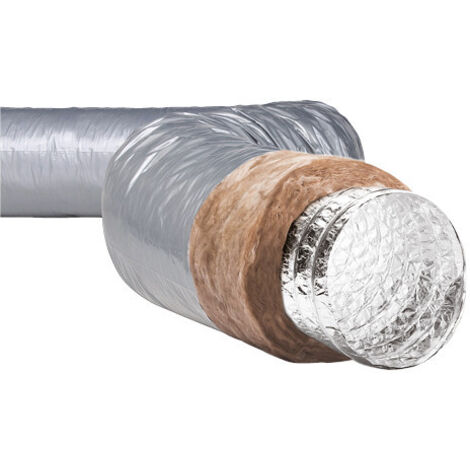 Conduit souple renforcé alu nu D125mm Lg10000mm Grand diamètre NATHER 587734