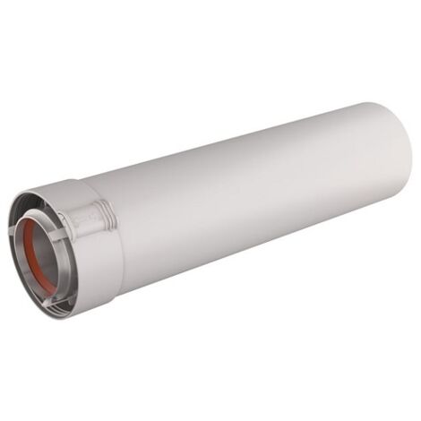 Ubbink – Conduit de fumée concentrique 1000mm – Alu/PVC – Résistance chocs et frottements – Système Sékurit pour pose sécurisée